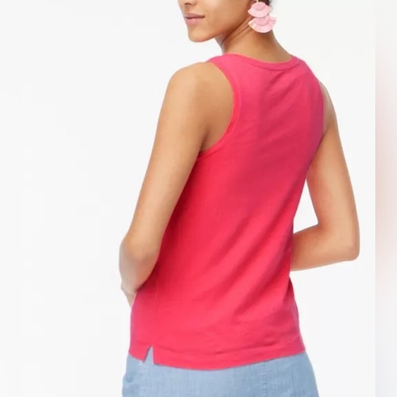 J. Crew Factory Slub Cotton Tank in Guava 🏝️ 🦩 - Picture 5 of 6